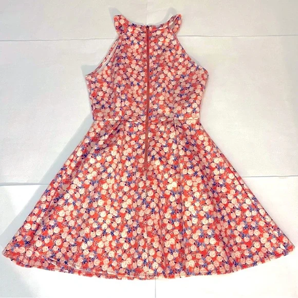 Floral Sleeveless Dress. Pink and Blue - Picture 12 of 17